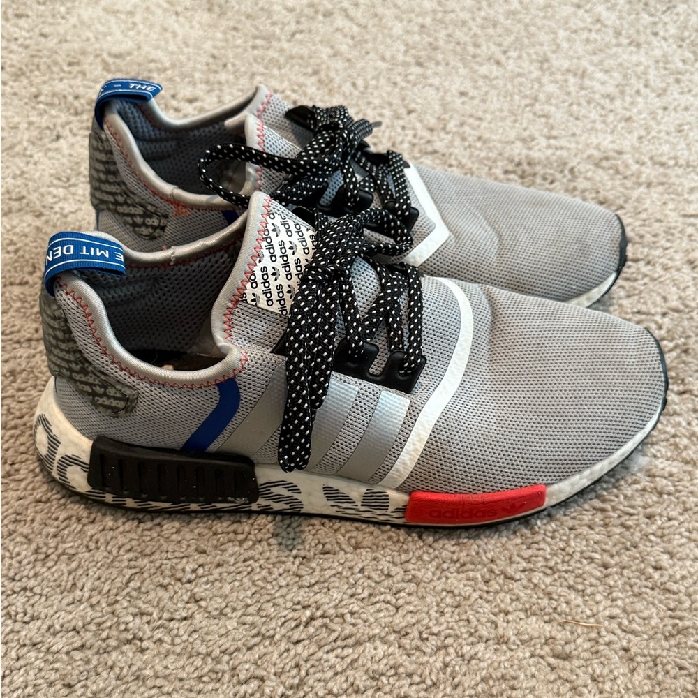 Adidas NMD White and Blue Sneakers